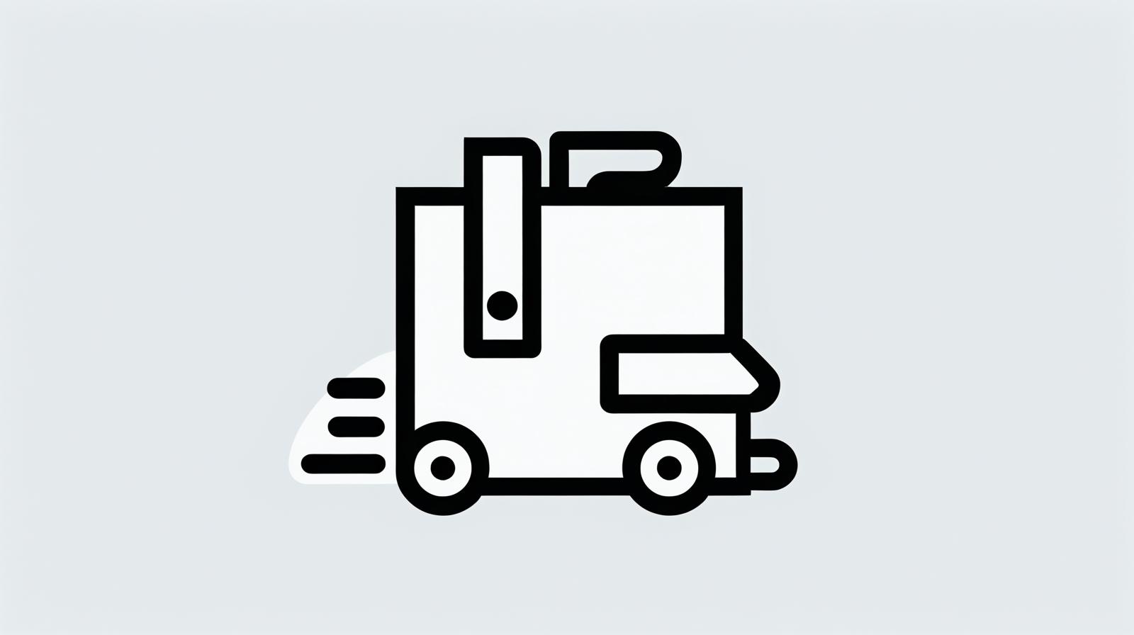 generate a simple icon image like below about shipment (2)